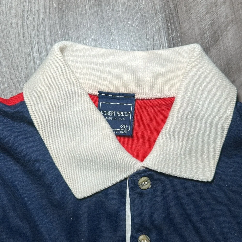 Robert Bruce Vintage Colorblock Made USA Polo - Boys 20 (Worn as Women’s Medium)